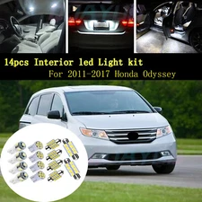 14Pc Super White Interior LED Light Bulb Kit Package for 2011-2017 Honda Odyssey