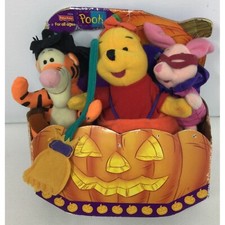 Vtg 1999 NIB Fisher-Price Disney's Winnie The Pooh Tigger Piglet Halloween Plush