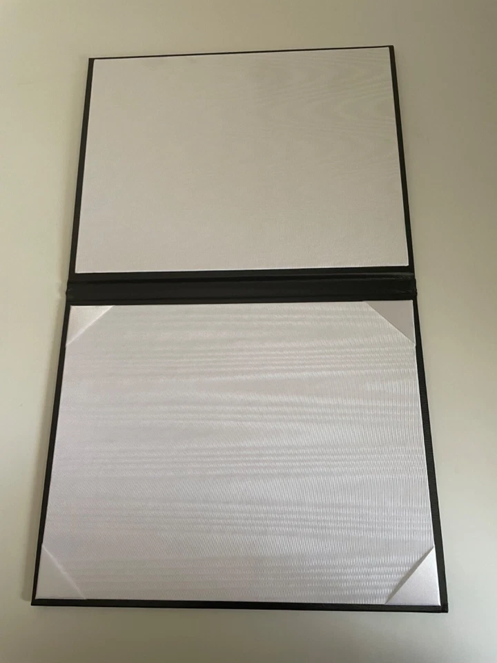 Una o varias cubiertas de diploma de cuero sintético acolchadas negras para certificado de 7x9 o 6x8 Foto 2 de 4