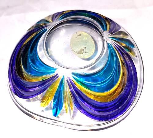 Vintage Murano Glas Original Etikett intakt kleine Schmuckschale Schale - Bild 4 von 4