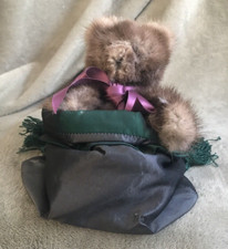 100 Mink Merry Jointed Teddy Bear - 8' Vintage original tag  ribbon 25/500 USA