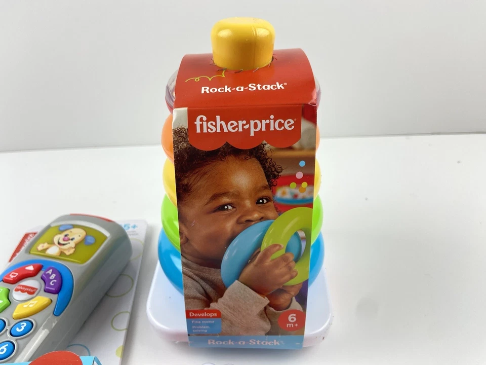 Lot Of Baby Toys Fisher price Puppy Remote Rock A Stack Elmo Rattle - Image 2 of 4