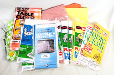 Vintage Lot Plastic Rectangle TableCloths 16 Mainly New Old Stock 1970s