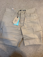 NEW Prana Double Peak Shorts Men's Size 32  x 8  Sandbar Tan Pockets Standard
