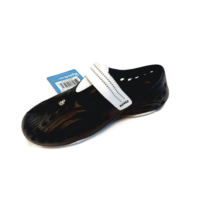 Zapato sin cordones Dawgs Spirit para jóvenes niños talla 11 negro blanco agua ligero todo terreno Foto 4 de 4
