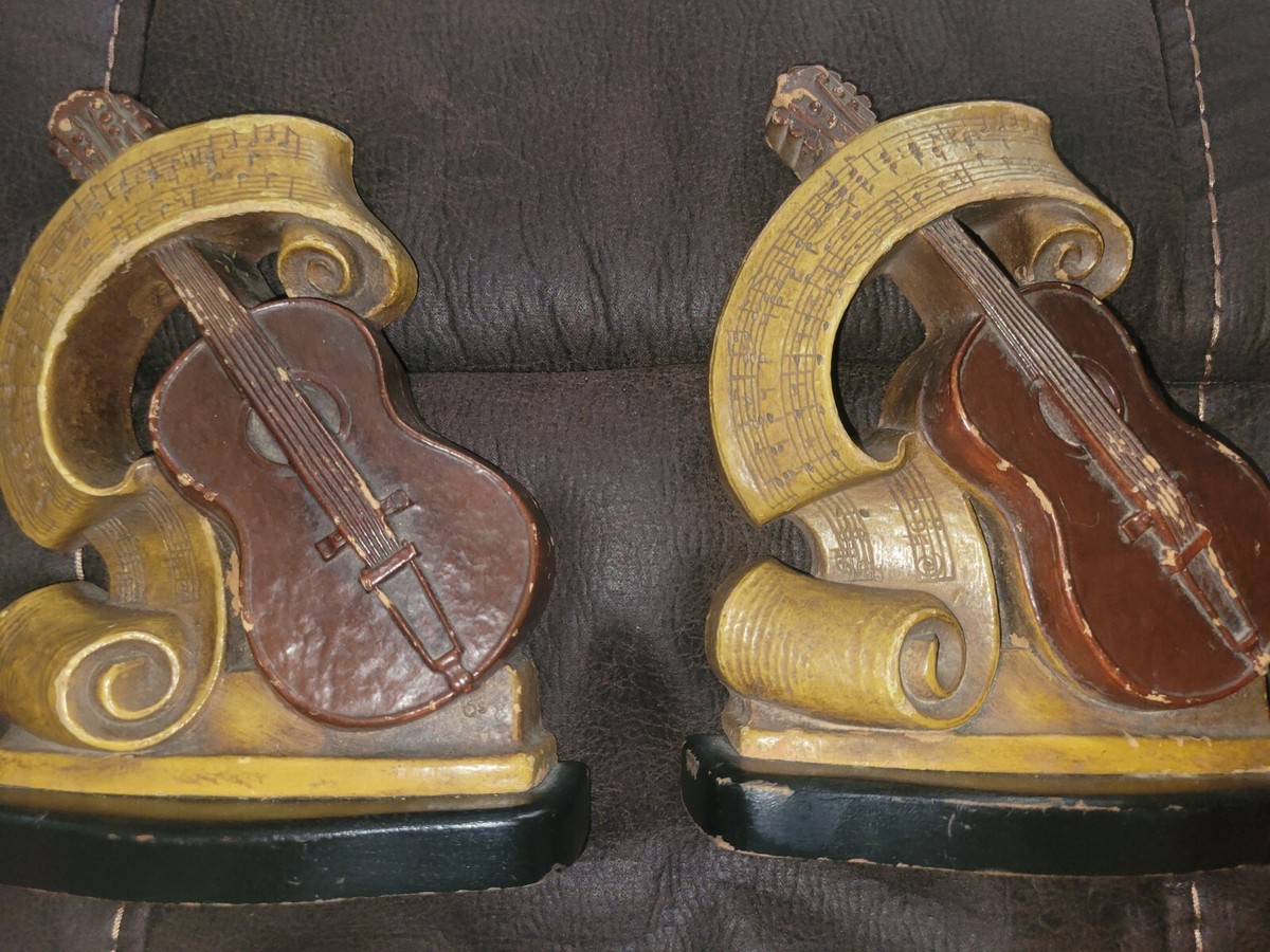 Syroco Music Themed Bookends Vintage (1940s-1950s) | eBay