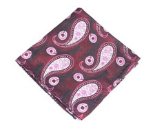 Lord R Colton Masterworks Pocket Square - Merlot Pink Peacock Silk - 75 New