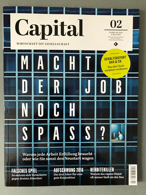 CAPITAL 2016-2 Spaß im Job? Neustart,Konjunktur 2016, Renditekiller, Versicherer