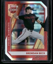 2021 Panini Elite Extra Edition #55 Brendan Beck Prime Numbers C Die Cut #/204