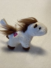 Whimzy Pets White Brown Horse 3" Mini Plush 2009