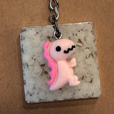 Handmade Glow In The Dark Kawaii Dinosaur Resin Keychain Kawaii Gift