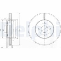 2X Delphi Bremsscheibe BG3742 FüR DBW DNW Ford Focus DAW 1 Turnier ST170