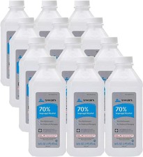 12 Bottles Swan Isopropyl Rubbing Alcohol 70 16 fl. oz. SPECIAL Free Shipping