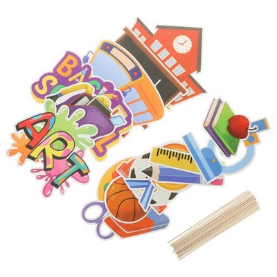 20 Pcs Schulanfang Einschulung Deko Party-requisiten Lustige Foto-Requisiten