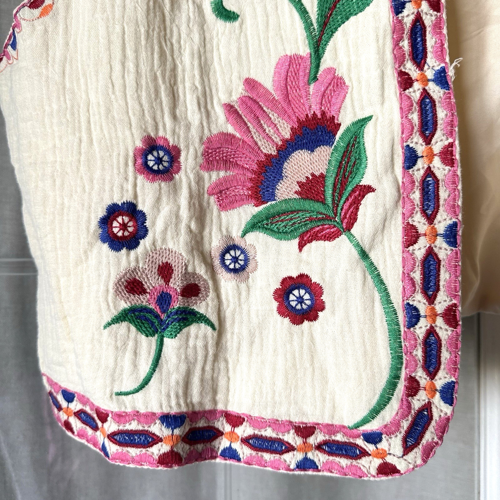 Vintage Hand Embroidered Hungarian Matyo Crop Top… - image 3