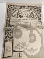 Alte Zeitung Stickerei Le Journal des Brodeuses 1950 Muster Vintage