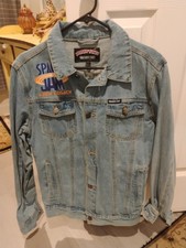 VTG Looney Tunes Denim Jacket Featuring Sylvester, Daffy, Tweety Bird Sz M Rare