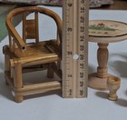 Vtg NOS Asian Miniature Dollhouse Furniture Rattan Bamboo Chairs Table Teaset  — photo 5
