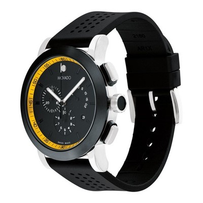 Movado Signature Sport Men s Silicone 44mm Chronograph Swiss Watch 0607918