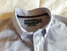 Vtg Ralph Lauren Oxford Shirt L Classic Fit Purple 100 Cotton OCBD Polo