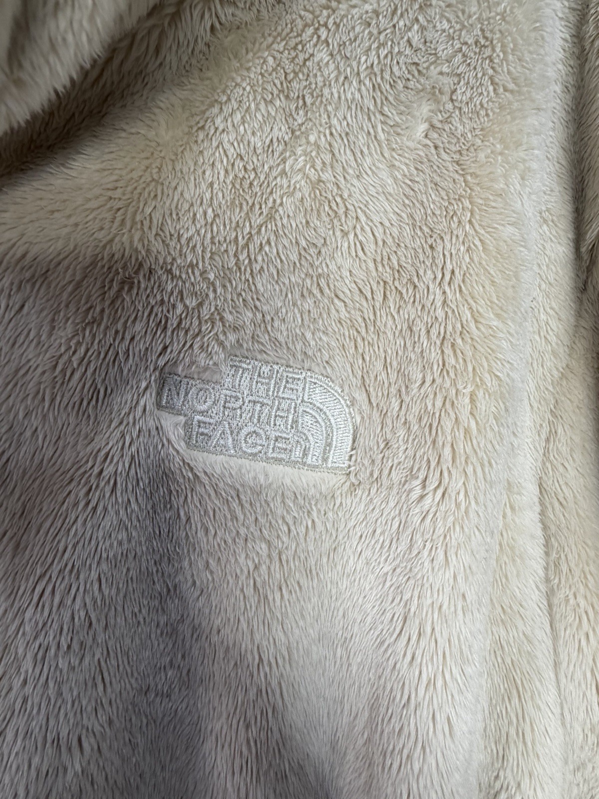 North Face Women’s XL Osito Fleece Jacket Ivory Size Extra Large Full Zip