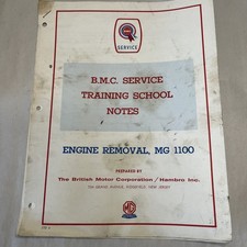 Vtg Bmc Service Training School Notes Mg 1100 Engine Removal Manual Hambro Sl Vtg Bmc Service Training School Notes Mg 1100 Engine Removal Manual Hambro Sl