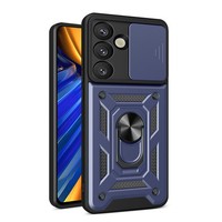 Hybrid Armor Camshield SchutzhüLle FüR Samsung Galaxy S25, Blau
