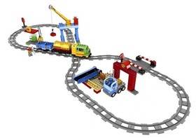 LEGO DUPLO 9656 Early Simple Machines Set & 5609 Deluxe Train Set Lot Used