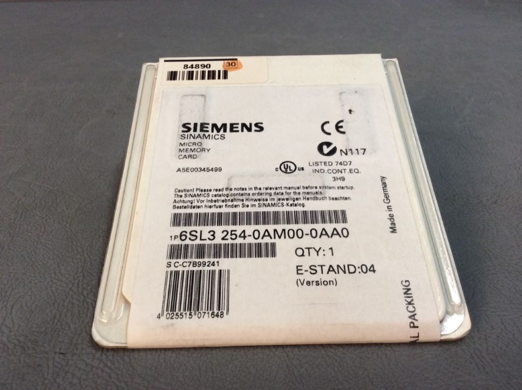 6SL3254-0AM00-0AA0 SIEMENS SINAMICS SINAMICS G120 MMC PARAMETER STORAGE FOR ET 2