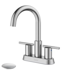 4 Inch Bathroom Faucet for Sink 3 Hole, Brushed Nickel Bathroom Faucet
