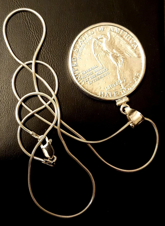 1925 Stone Mountain Commemorative 50C Silver Half Dollar Necklace Christmas Gift - Image 2 of 3