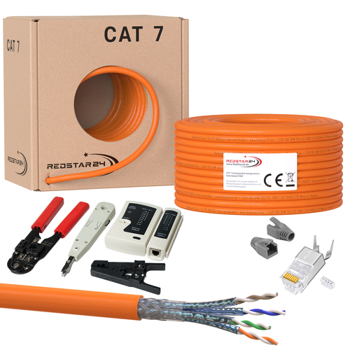Cat7 Verlegekabel Netzwerkkabel Datenkabel Kat Lan Kabel Ethernet Simplex Duplex - Afbeelding 9 van 66