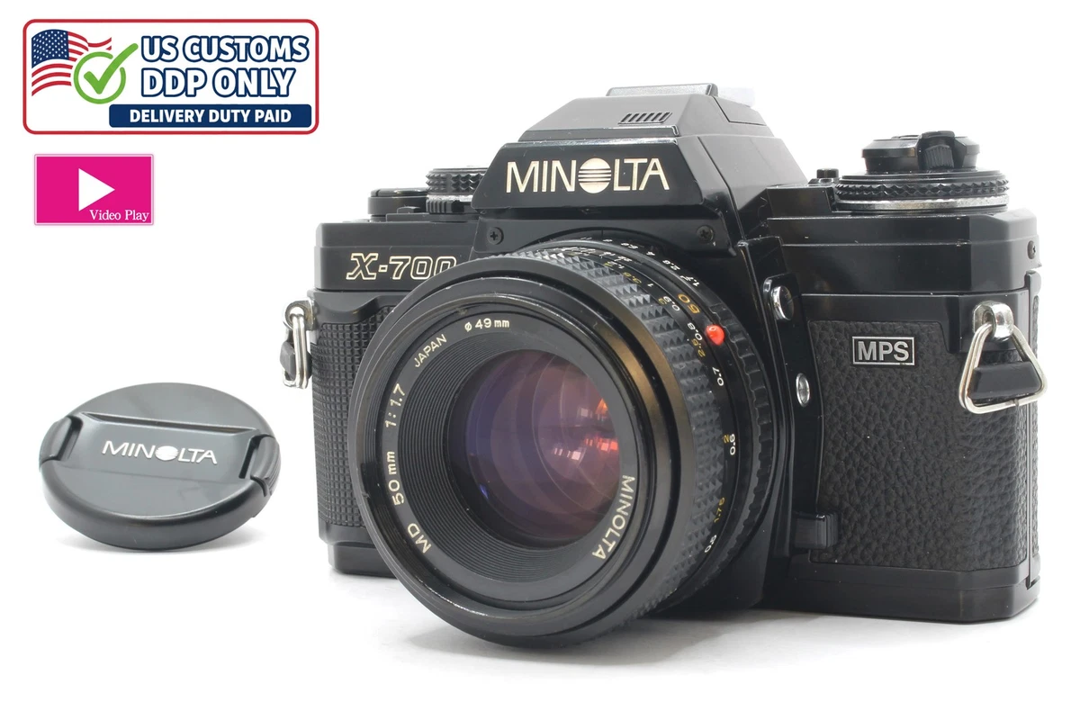 美品 MINOLTA X-700 ブラック フィルム　モルト新品交換済 M630 Minolta X-700 35mm SLR Film Camera with 50mm Lens