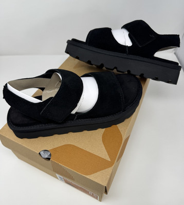 Koolaburra Ugg W Tizz Suede Slide Sandal Black 1167750 Size 8.5 NEW + FAST SHIP