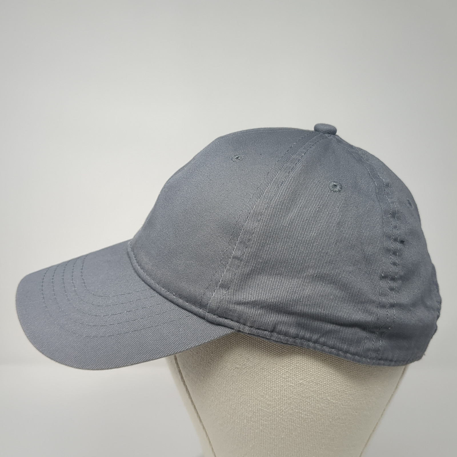 Unbranded Strapback Hat Solid Gray One Size Blank… - image 3