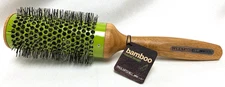 NEW Paul Mitchell Pro-Tools Bamboo Round Hair Brush Blowout Tool Green Wood