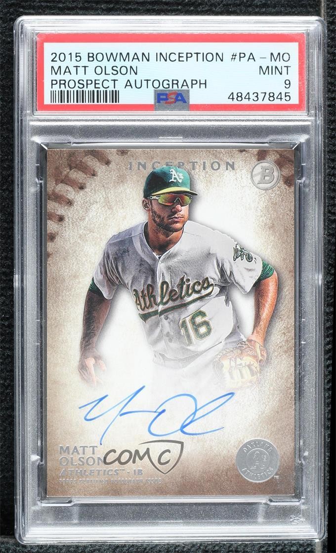 2015 Bowman BOWMAN INCEPTION PROSPECT AUTOGRAPH #PA-MO Matt Olson front