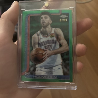 2025-26 Topps Chrome Chet Holmgren Green Refractor # 7/99 OKC #134 jersey #!!