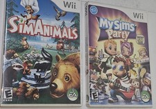 Lot2 Wii SimAnimals 2009, Wii My Sims Party 2009 Nintendo Wii PreOwned