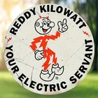 Vintage 'Reddy Kilowatt Electric Company' Round Tin Metal Signs Home Décor 8"