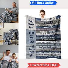 Fleece Throw Blanket 60x50 Inches Dad Gift from Daughter Son Letter Print