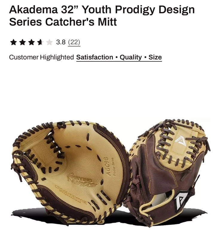 Gant Baseball Jeune Akadema Rookie ARA 93 – 11 Pouces – Cuir – Neuf
