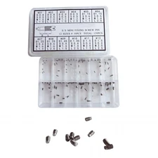 120pcs 12 Sizes Silver Stainless Steel Mini Fixing Screw Pins Watch Repair Parts