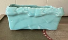 Vintage McCoy Turquoise Rectangular Planter Flower Pot Window Box USA