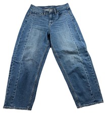 Old Navy High Rise Barrel Leg Jeans Size 4 29x25