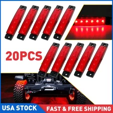 20 LED Pods Rock Underbody Wheel Light Smoked Red For Jeep Offroad Truck UTV ATV