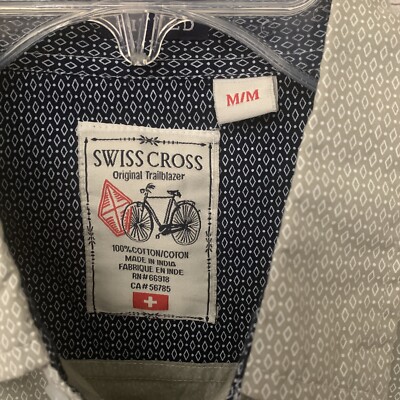 NEW WITH TAGS Swiss Cross Mens. ligt green Shirt Button down long
