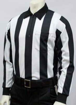 Smitty Adams FBS138 2 1/4'' Stripe Heavyweight Football Referee Long Sleeve Shirt