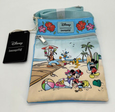 Loungefly Disney Mickey & Friends Beach Passport Crossbody Bag Purse NEW