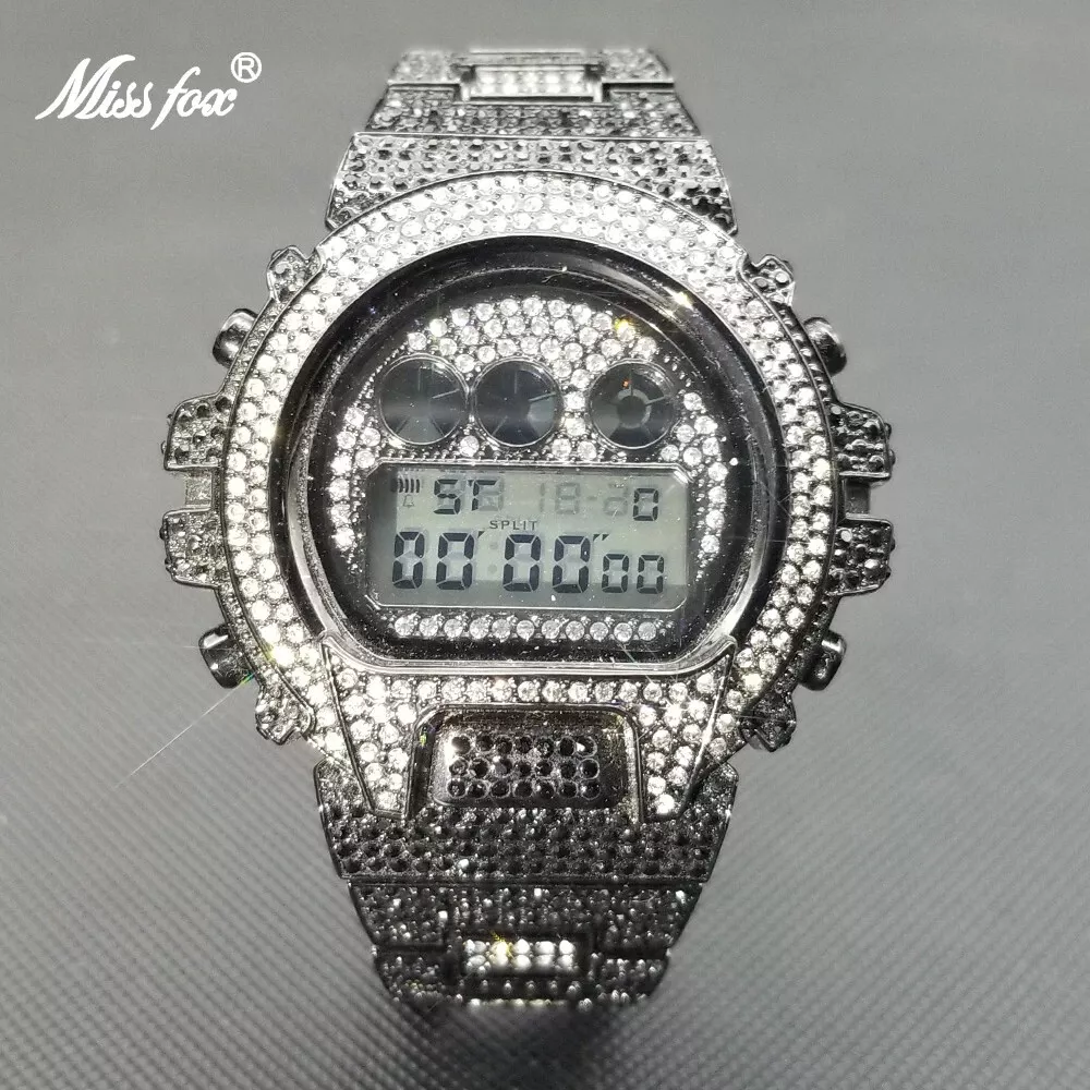Iced out digital watch sales